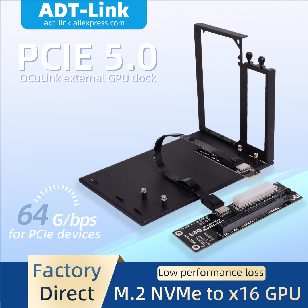 Oculink Egpu Mini Pc - Adattatore GPU Esterno ADT-Link GEN5 SFF-8611