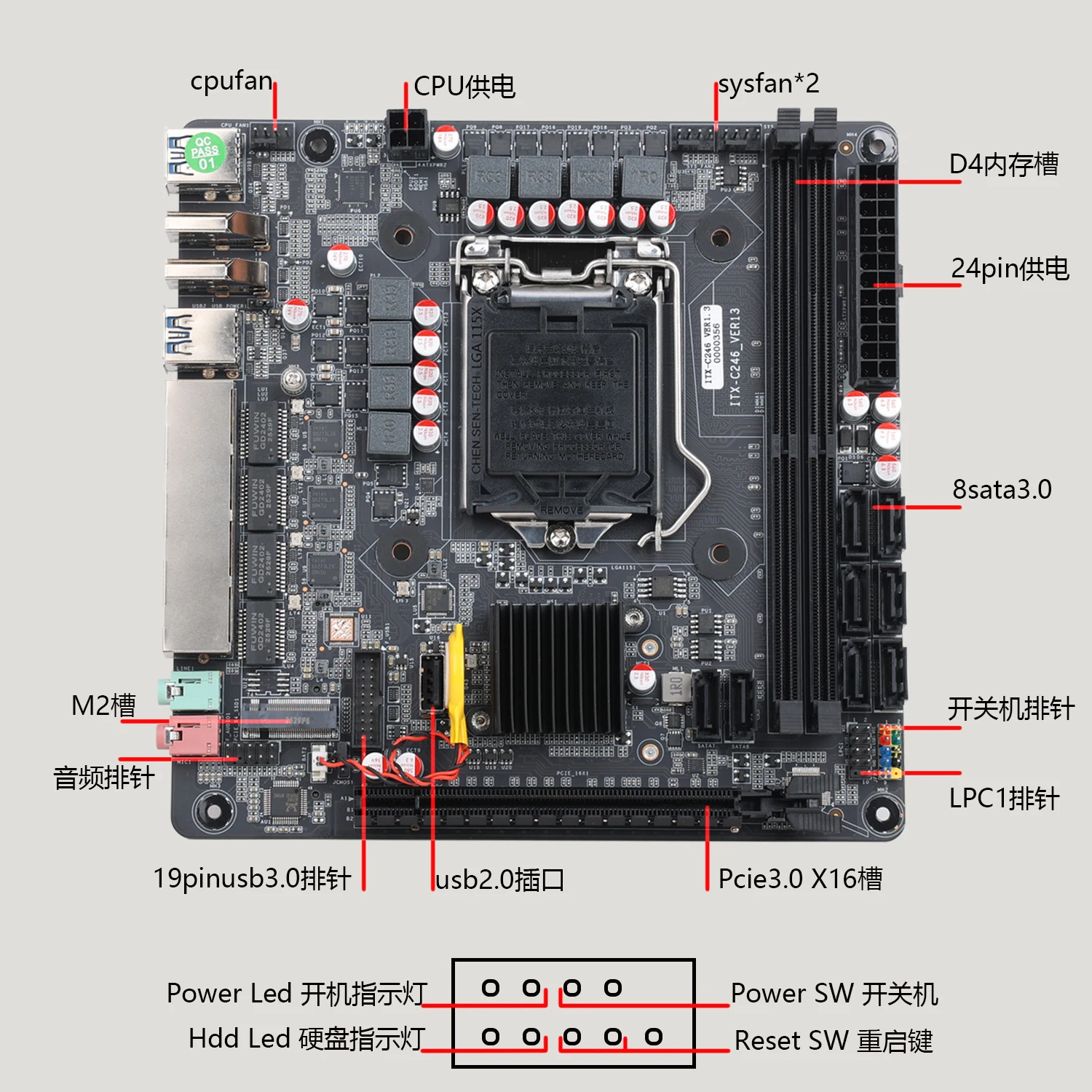 Scheda Madre NAS C246 8 Porte  - Nas Motherboard 8 Sata Mini Itx recensione e prezzo