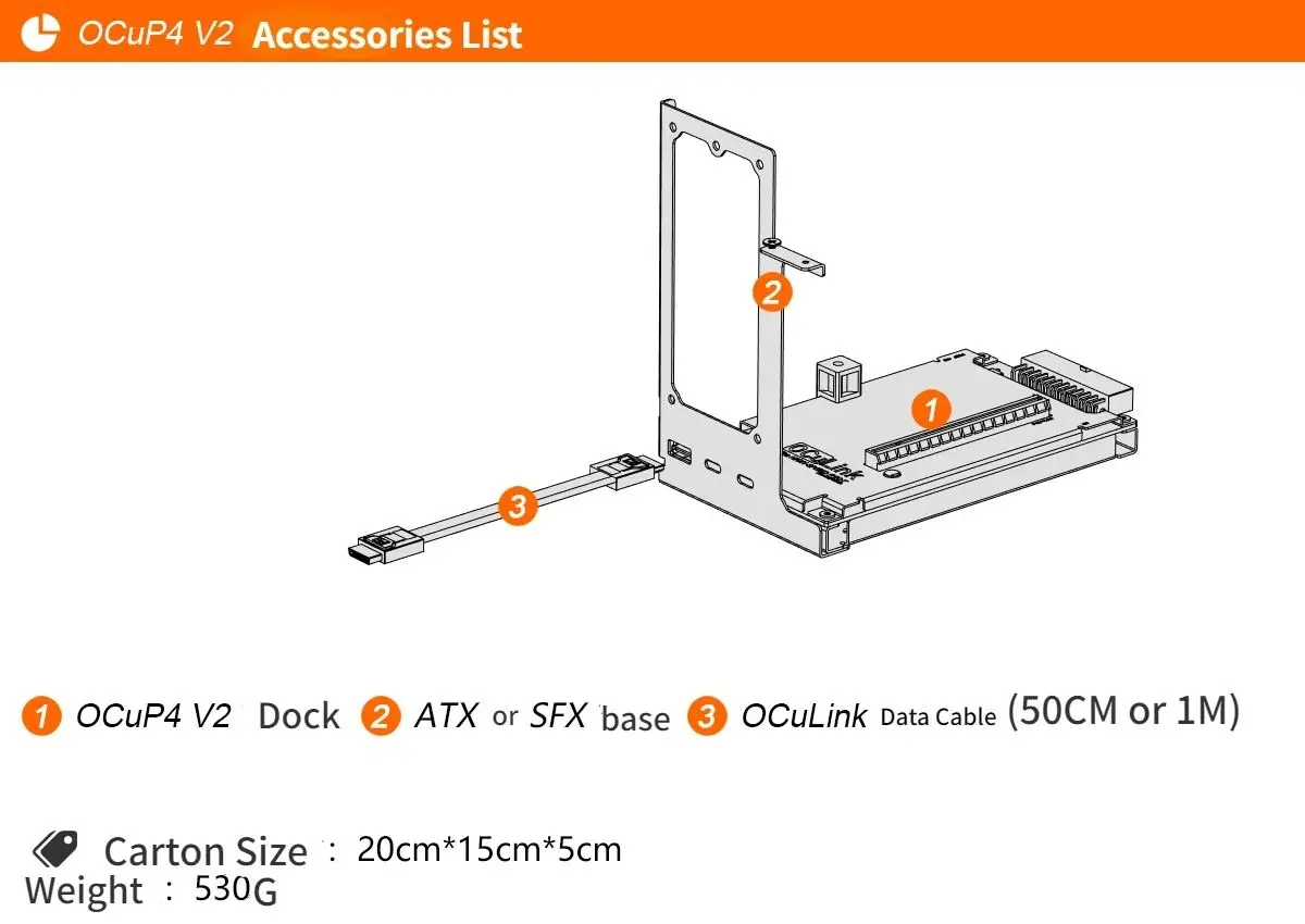 OCuP4V2 OCuLink GPU Dock con c - Oculink Egpu Mini Pc recensione e prezzo
